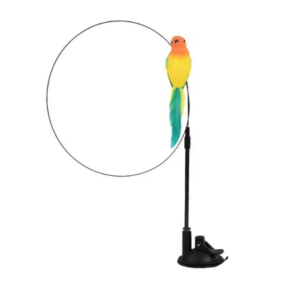 Interaktív macskajáték tollakkal, függesztve és ruganyos mozgással