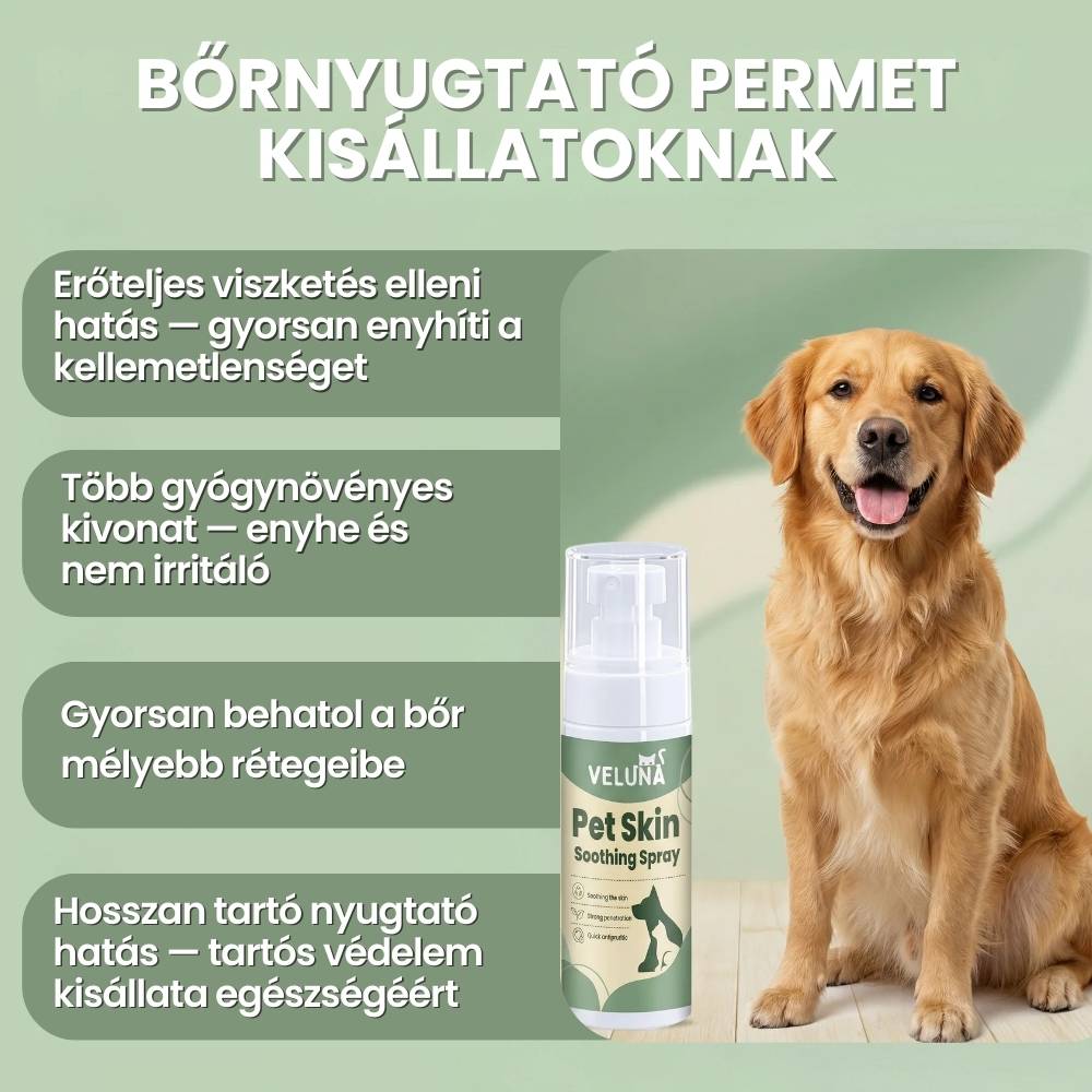 Veluna Állatorvos által Jóváhagyott Bőrnyugtató Permet Kutyáknak