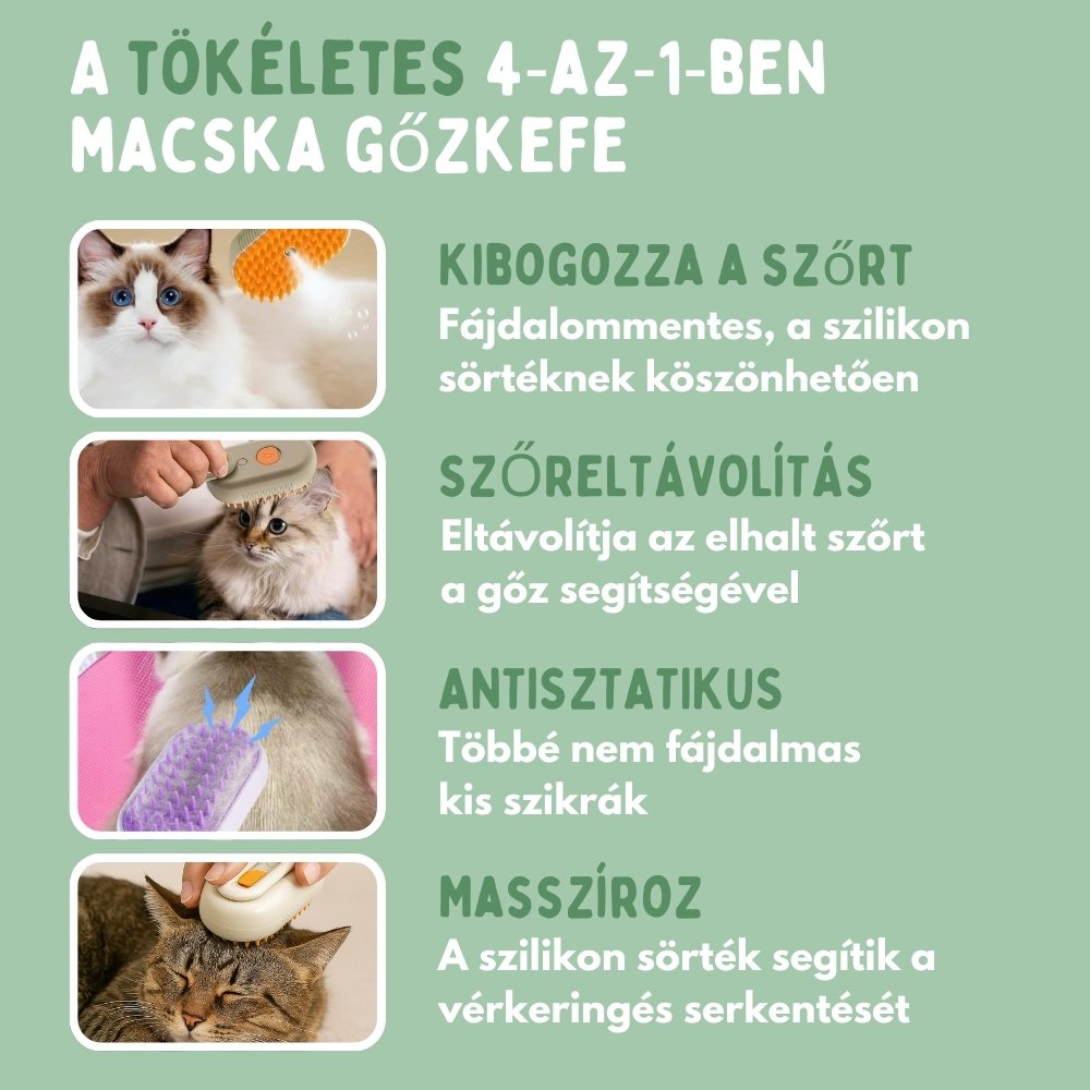 Veluna Steam Brush macskáknak